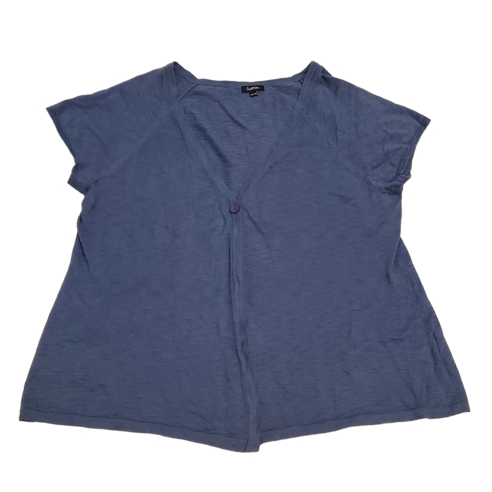 -***😀3 for $35./Reitmans Blue Single Button Front Cardigan.